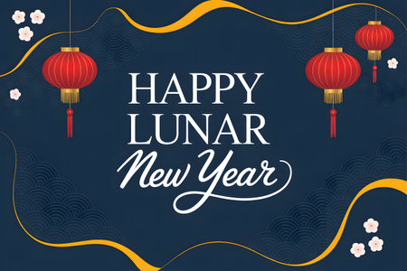 Happy New Year Greeting Card. Chinese New Year.の素材