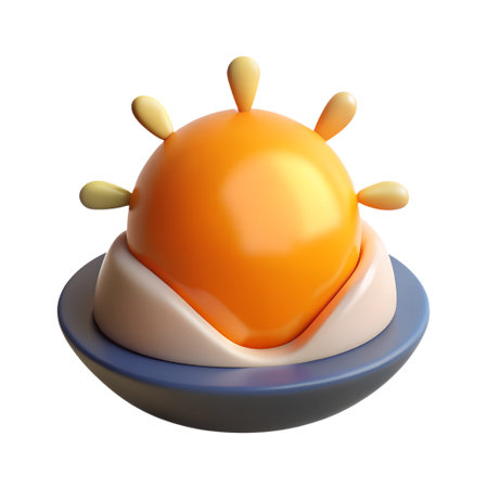 3d render of orange virus on a white background. Isolatedの素材