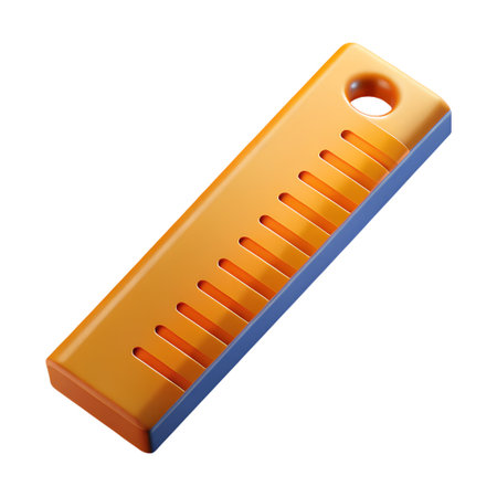 Wooden ruler isolated on white background.の素材