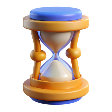 Hourglass icon. Realistic illustration of hourglass vector icon for webの素材