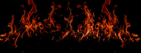 Blaze fire flame texture background. Fire sparks background. Abstract fire flame texture for banner...
