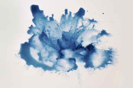 Color splash. Art abstract background. Blue acrylic paint. Abstract background. Luxury colored acrylic paint. Swirling ink. Color paint background. Color background.の写真素材