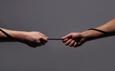 Support hands. Hand of support. Rescue, help, helping gesture or hands. Tug of war. Rope, cord. Hand...