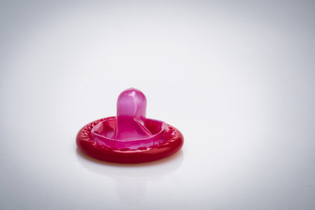 Sexual health. Condom contraception. Sex protection. Safe sex concept. Safe sex concept. Contraception concept. Condom. Birth control. HIV. Sex education.の写真素材