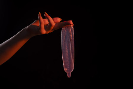 Safe sex concept. Condom contraception. Sex protection. Safe sex concept. Contraception concept.の写真素材