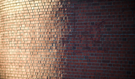 Brick texture for wall background design. Stone cladding. Sandstone texture. Brick wall facade decor.の写真素材