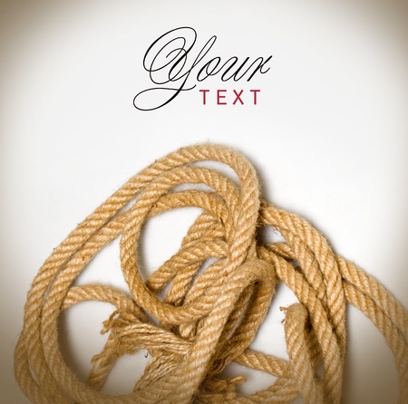 Marine knot on a white backgroundの写真素材