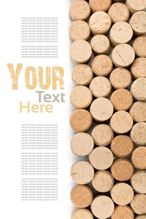 wine corks set  isolated on whiteの写真素材