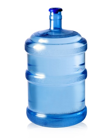 big plastic bottle for potable water isolated on a white backgroundの写真素材