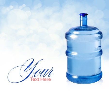 big plastic bottle for potable water isolated on a white backgroundの写真素材