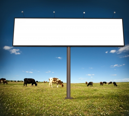 Outdoor advertising billboardの写真素材