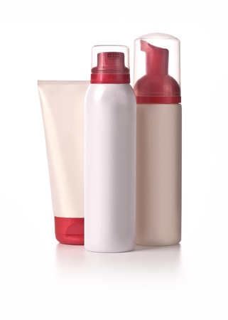 different cosmetic bottle - group isolatedの写真素材