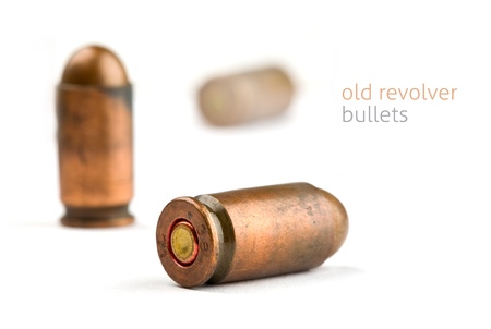 bullets case isolated closeupの写真素材