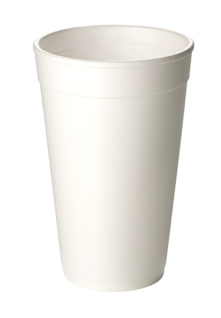 close up of coffee cup on white backgroundの写真素材