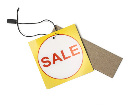 Sale, tag isolated on white background 