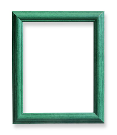 wooden frame for painting or picture on white background with clipping pathの写真素材