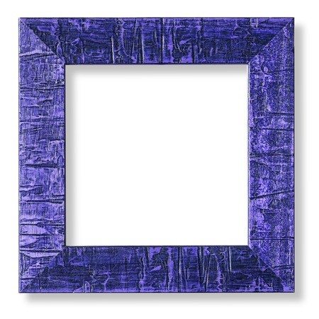 Wood frame isolated on white background with clipping pathの写真素材