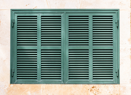 Dreen shutter on white backgroundの写真素材