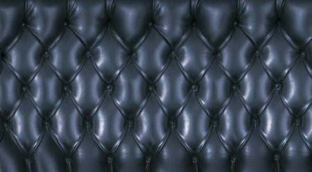 Blue capitone checkered soft fabric textile coach leather decoration with buttonsの写真素材