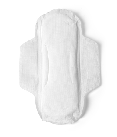 close up of woman hygiene protection on white background with clipping pathの写真素材