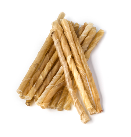 Dog treats isolated on white backgroundの写真素材