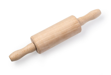 Rolling pin isolated on white with clipping path