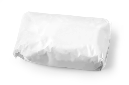 white paper box isolated with clipping pathの写真素材