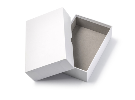 white paper box isolated with clipping path