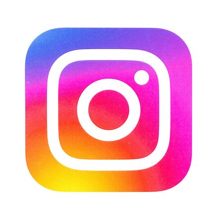 Chisinau, Moldova September 19, 2018: Instagram new logo  printed on white paper. Instagram is an...