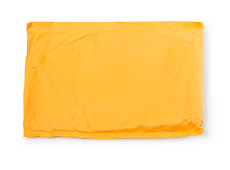 Real Envelope Isolated On Whiteの写真素材