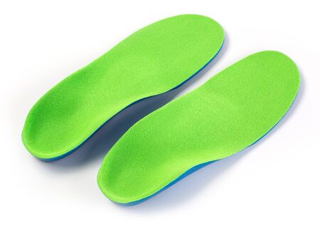 orthotics on a white background. Insert in shoes to support the foot