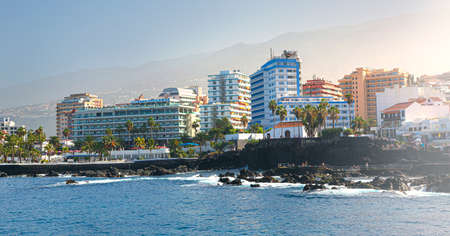 Tenerife,Spain - December 25, 2018 : panoramic view of Lago Martianez ,Puerto de la Cruz , Tenerife,Spainのeditorial素材