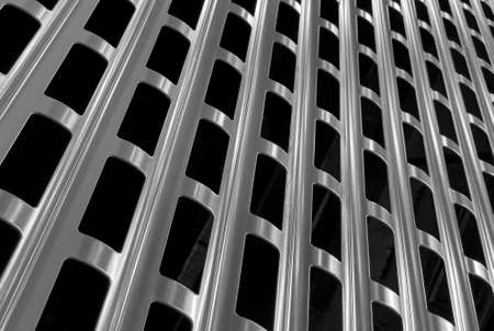 metal blinds background, industrial metallic facade