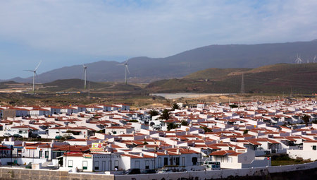 Tenerife, Spain - December 23, 2018: Suburb of El Medano, Tenerife Island, Spainのeditorial素材