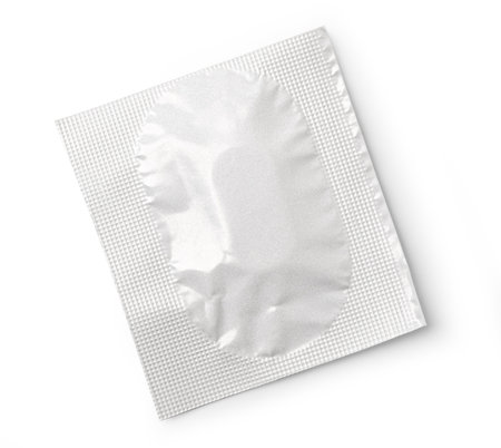 Pack of pills isolated on white background with clipping pathの写真素材