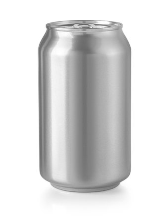 Aluminum can isolated on white background with clipping pathの写真素材