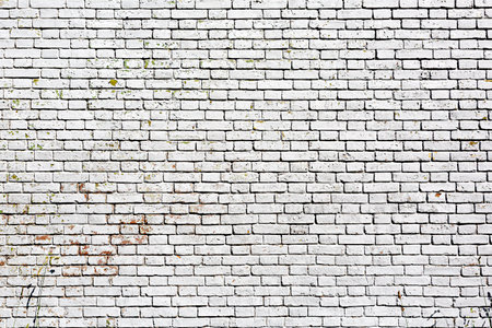 Abstract old white brick wide wall textured backgroundの写真素材