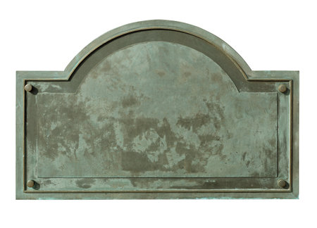 Metal plate with rivetsの写真素材