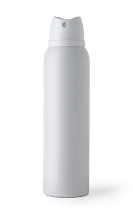 Spray bottle isolated on white background promoting hygiene and cleanlinessの写真素材