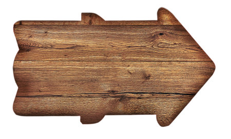 Wooden arrow sign pointing to the right, isolated on transparent background, ideal for indicating...