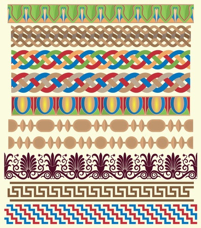 Greek architectural ornaments のイラスト素材