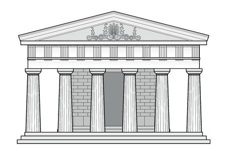 Greek Doric templeのイラスト素材