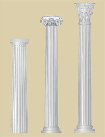 Greek columns with detailsのイラスト素材