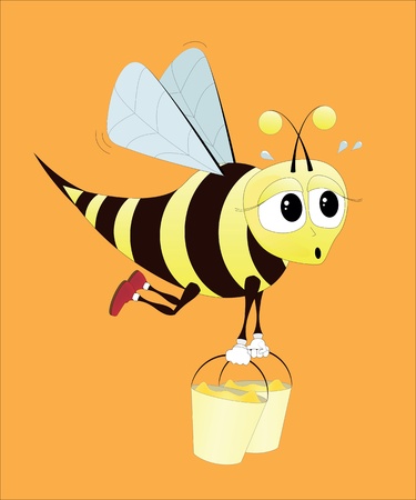 Hard working beeのイラスト素材