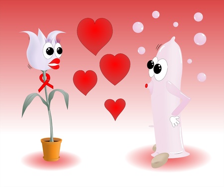 Confused condom のイラスト素材