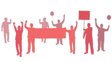 Protest with banners for your textのイラスト素材