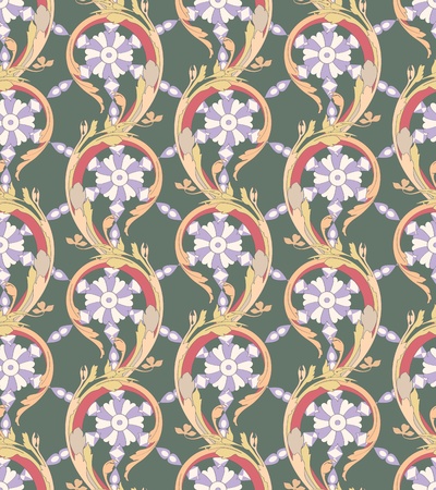 Acanthus leaves (seamless pattern)のイラスト素材