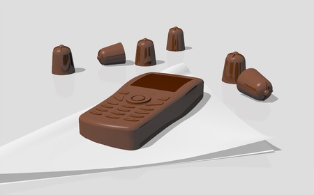 Delicious chocolate snackの写真素材