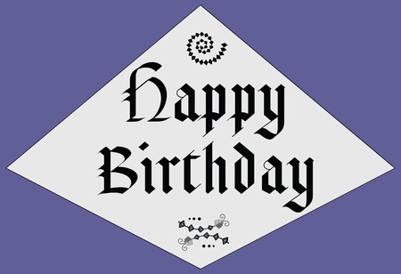 Happy Birthday - middle age designのイラスト素材
