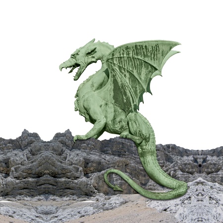 Green dragon - photomontageの写真素材